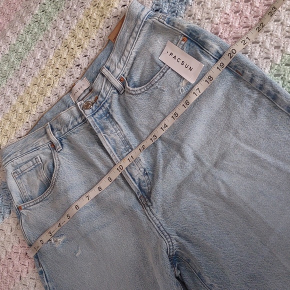 NWT Pacsun Size 30 Dad Jean High Rise Relaxed Straight Leg Button Fly Jeans - Picture 8 of 16
